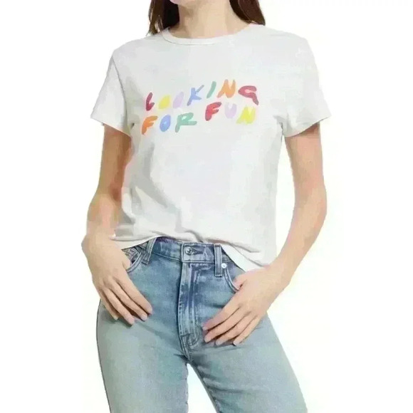 RE/DONE Looking for Fun Print Baby Tee - Picture 5 of 16